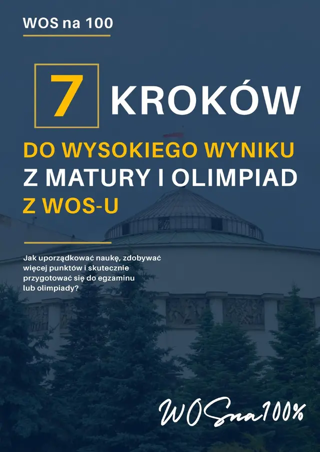 Okładka e-booka 7 kroków do wysokiego wyniku z matury i olimpiad z WOS-u